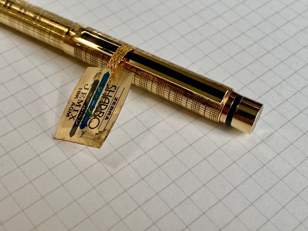 タグ付き　ゼブラ　ZEBRA SHARBO シャーボ 18K AGM 箱入り