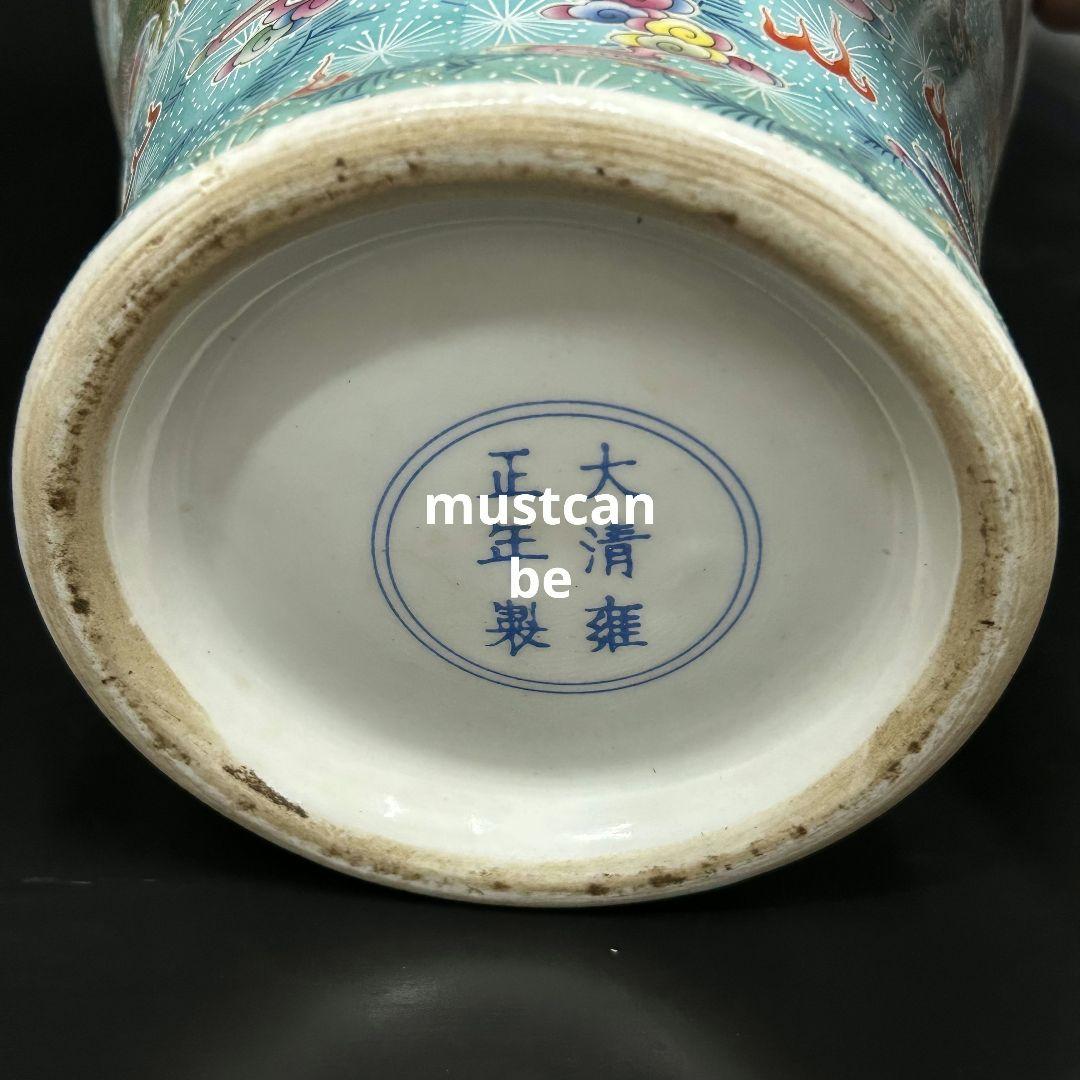 大清百鳥朝鳳大花瓶 賞瓶 景徳鎮 陶磁器 装飾品 現代工芸品 美術品 置物