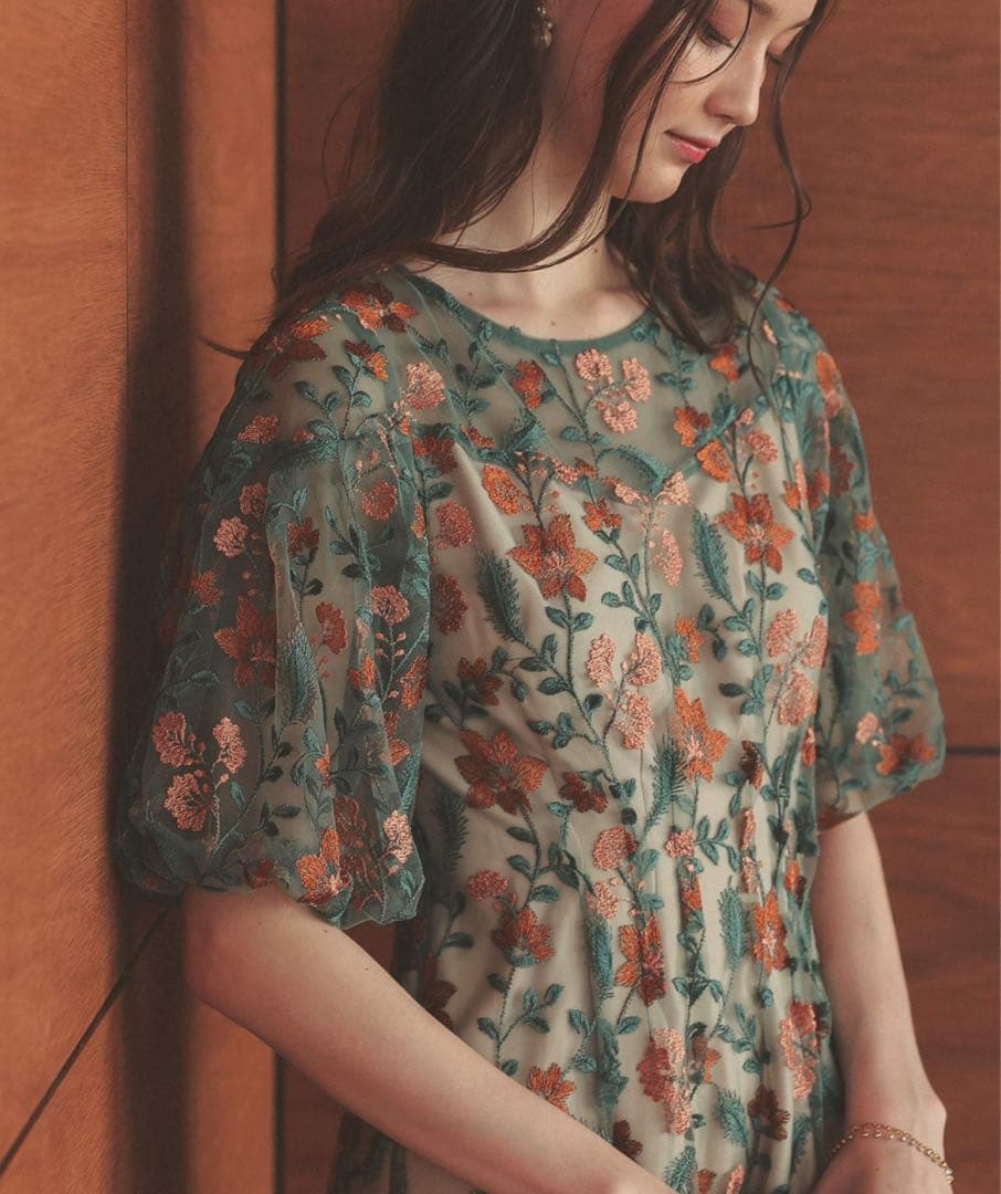 Dorry Doll ブルーミーフラワードレス　オレンジ