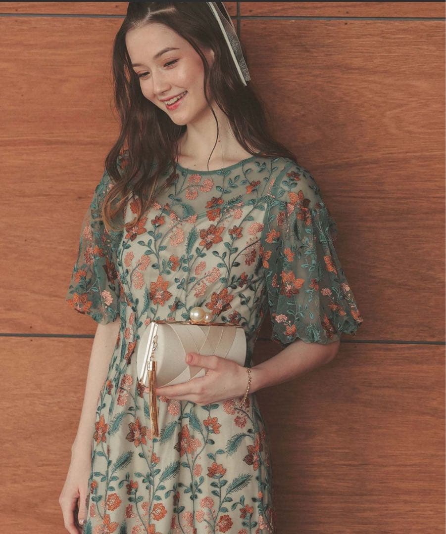 Dorry Doll ブルーミーフラワードレス　オレンジ