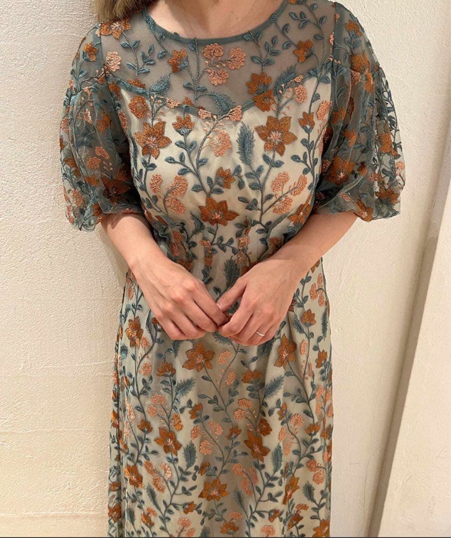 Dorry Doll ブルーミーフラワードレス　オレンジ