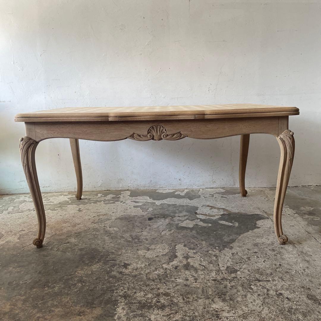 けんけんビンテージ エクステンションダイニングテーブル 剥離