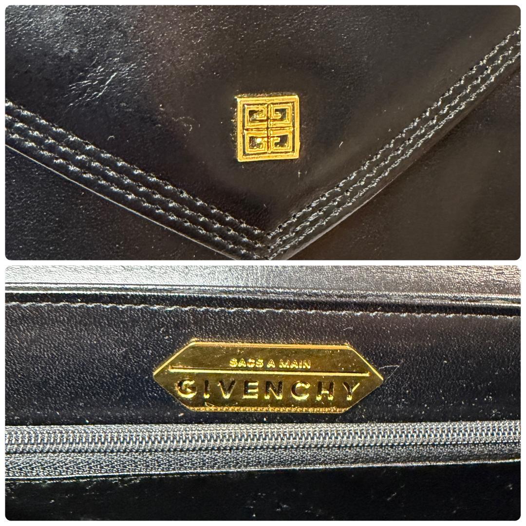 美品 GIVENCHY 3468 ハンドバッグ トップハンドル レザー 4Gロゴ