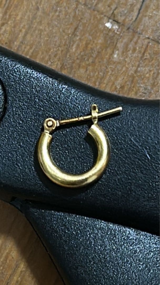 K18 フープピアス 片耳 18金