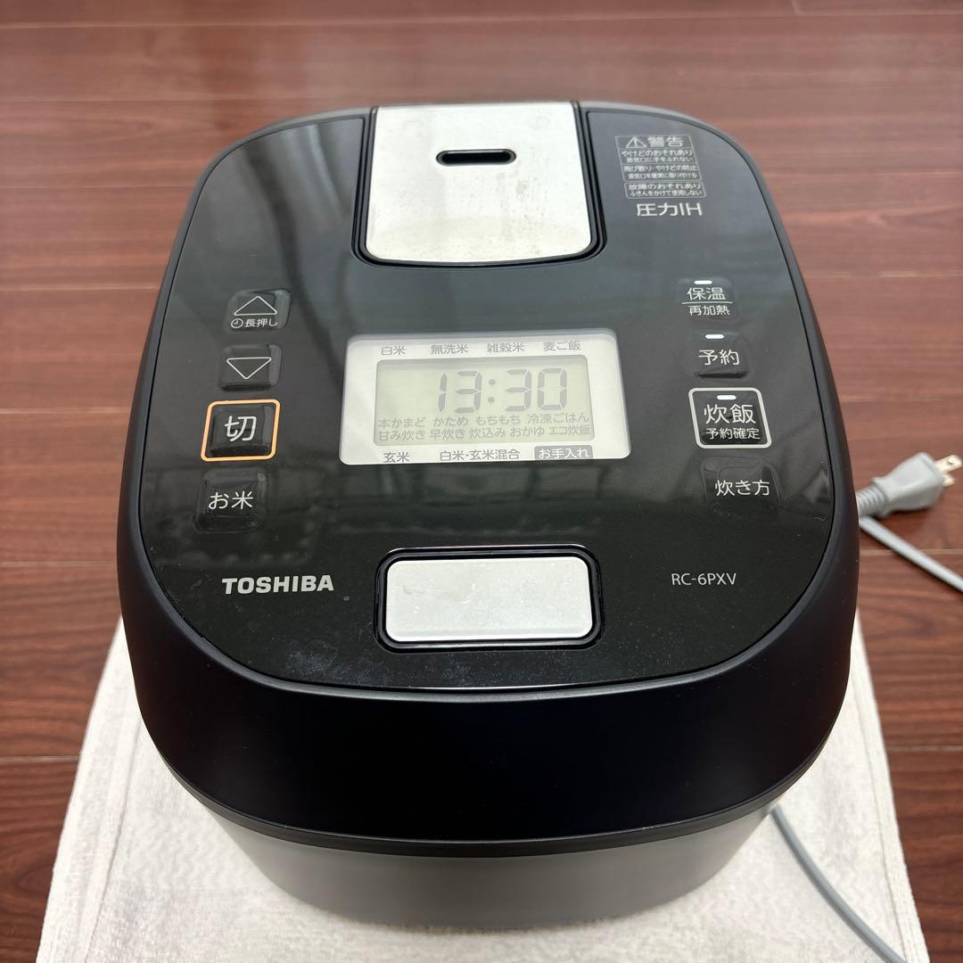 東芝TOSHIBA 圧力IHジャー炊飯器RC-6PXV ブラック 2024年製