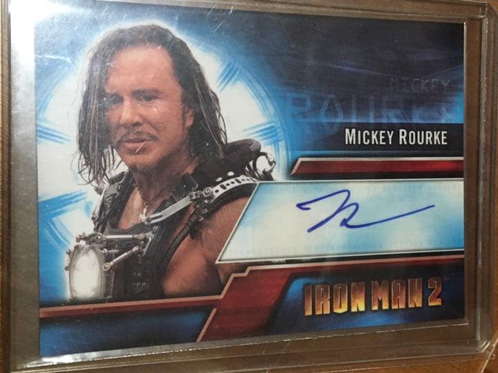 アイアンマン　ウィップラッシュ　サイン　カード　ミッキーローク　アベンジャーズ