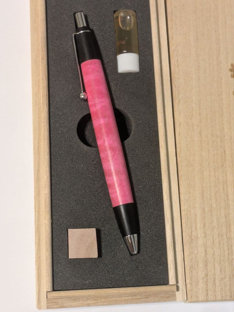 野原工芸　スタンダード　スタビライズウッド　ピンク　栃縮杢　限定