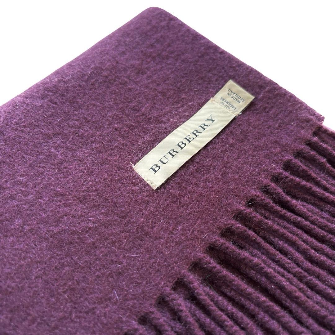 BURBERRY カシミヤ100% スコットランド製 マフラー ホースマーク刺繍
