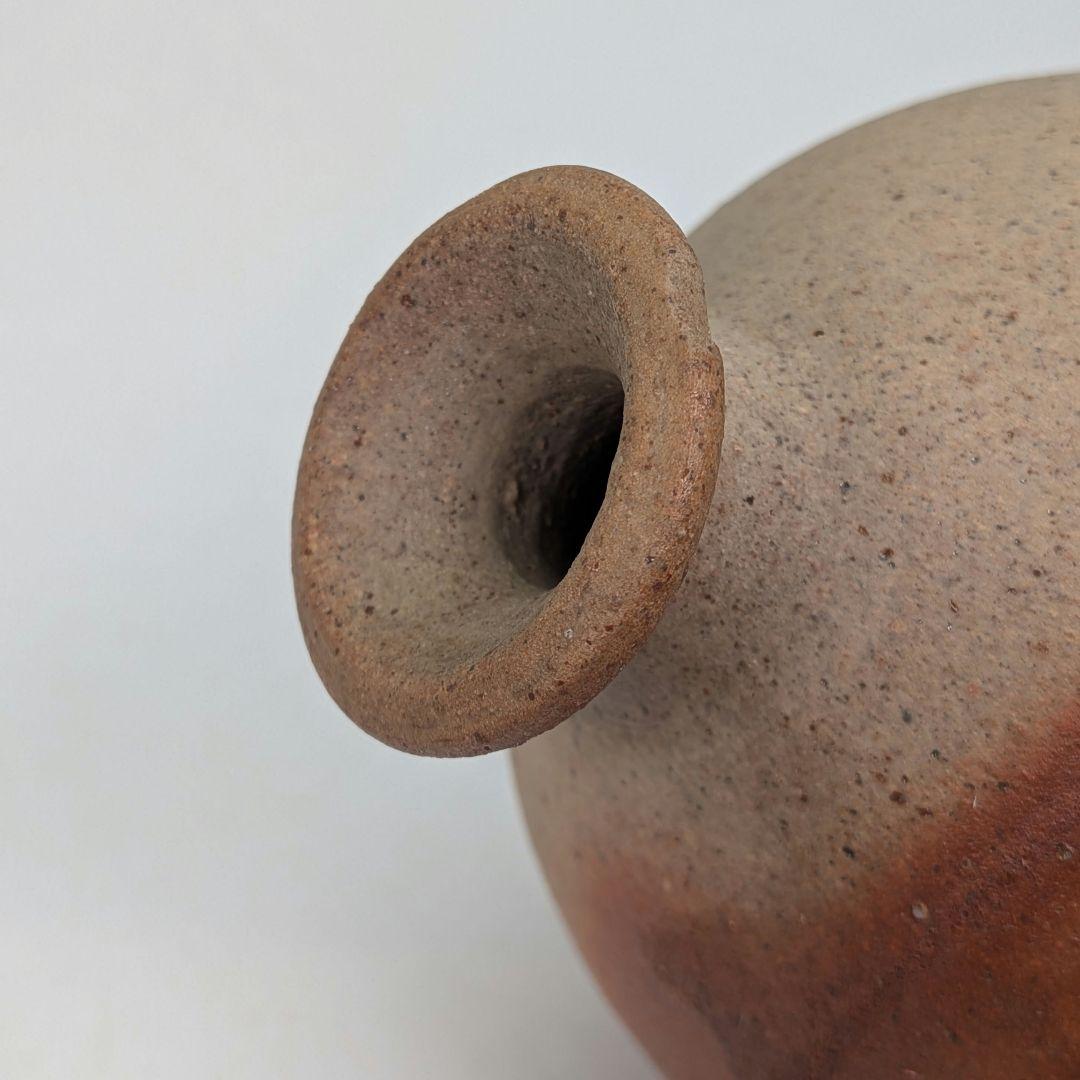 岡山県重要無形文化財 浦上善次 備前焼 緋襷徳利 共箱共布栞 とっくり 酒器