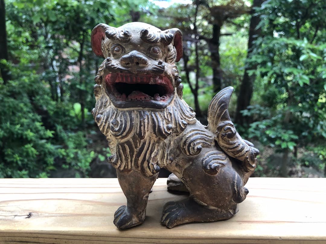 琉球 シーサー 獅子置物 魔除け 古美術　骨董