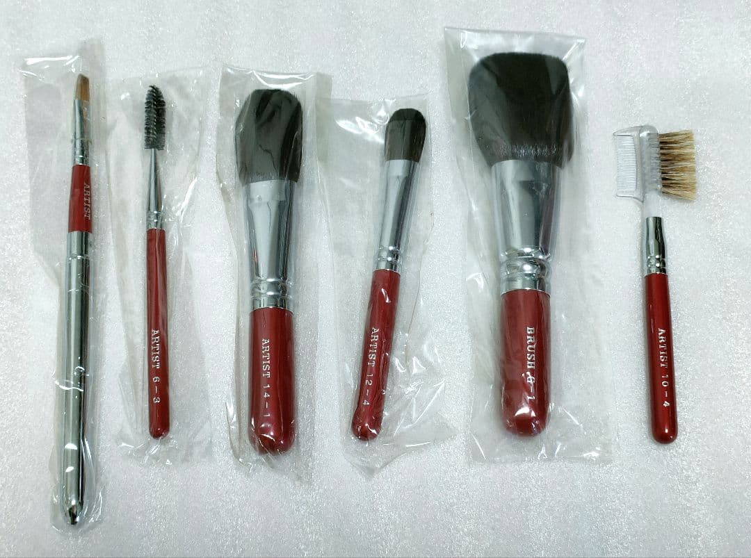 熊野筆　竹宝堂　化粧筆　6本セット　専用ポーチ付