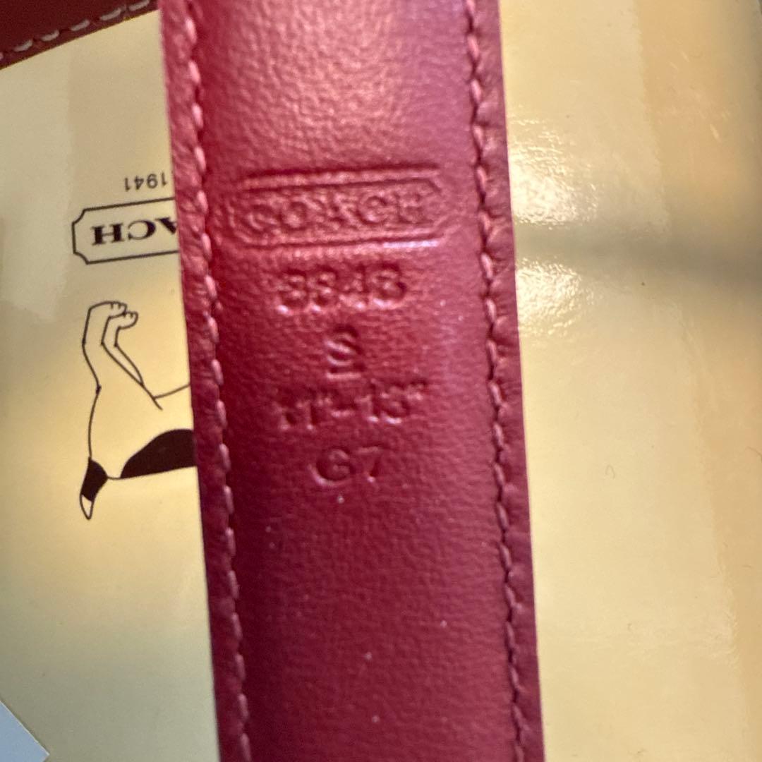 【美品】セット　COACH レザー 犬用首輪 リード　レッド　小型犬