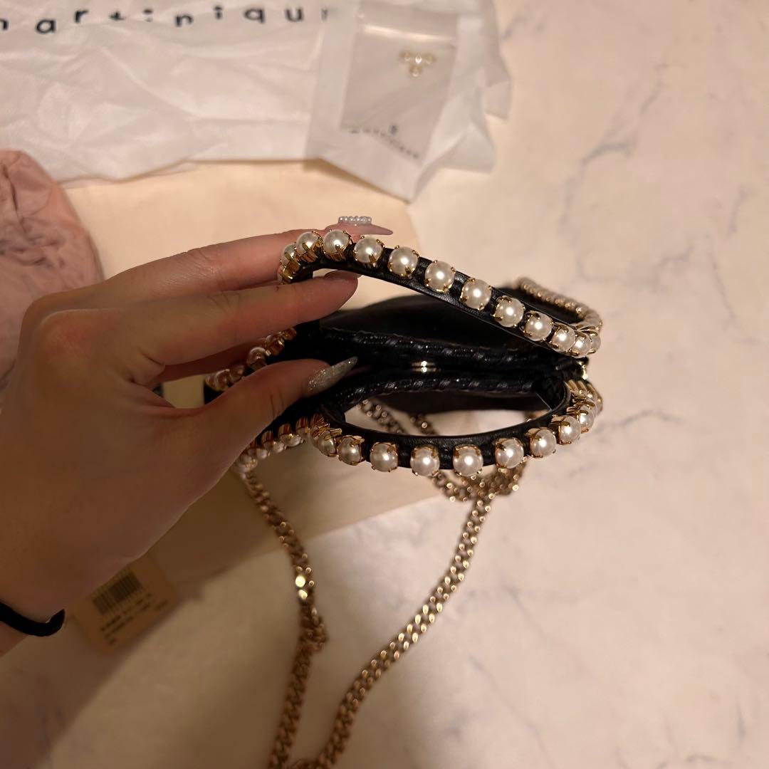 【新品】STELLA McCARTNEY ブラックパーティーバッグ　ファラベラ