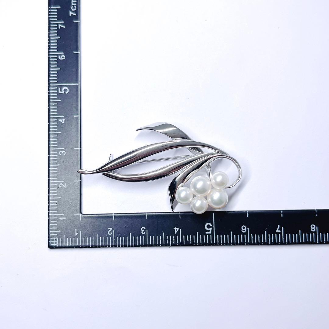 【新品同様】✨MIKIMOTO ミキモト パール　ブローチ　コサージュ　シルバー