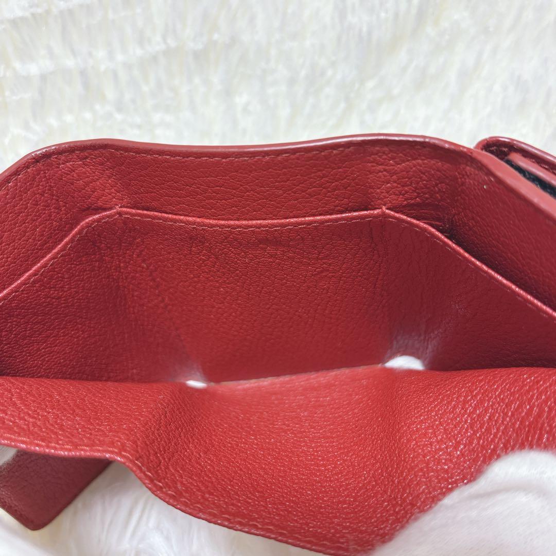 極美品✨ミュウミュウ ラブレター マドラス ハート 三つ折り財布 ブラック 黒