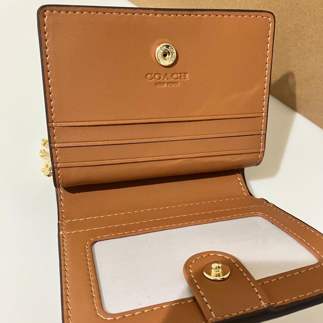 新品❤️COACH レザー スナップ ウォレット チョーク 白 二つ折り財布