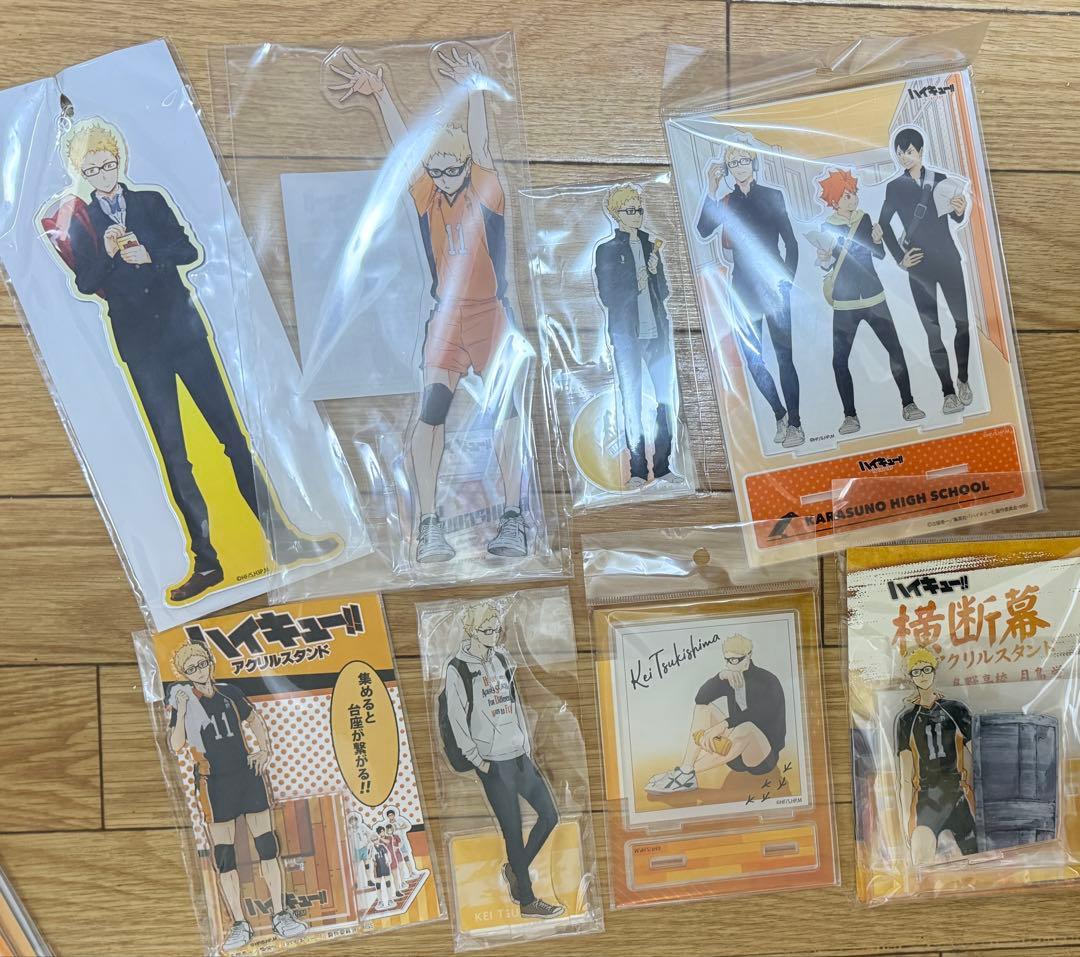 m*o様 ハイキュー　月島蛍　グッズ　アクリルスタンド　缶バッジ　102点　まと