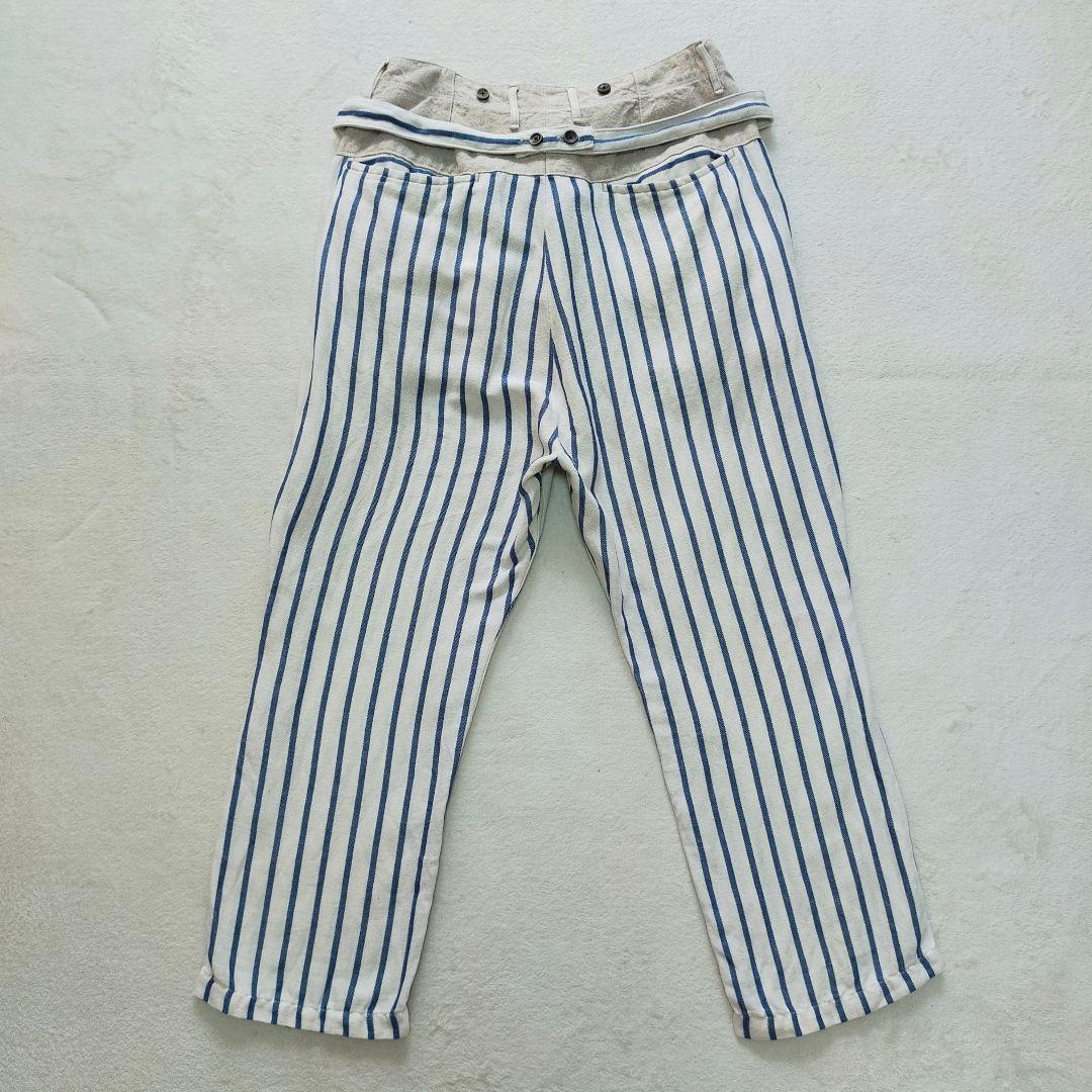 KAPITAL　3サイズ　ヘリンボーン地　ストライプ柄　ピエロパンツ
