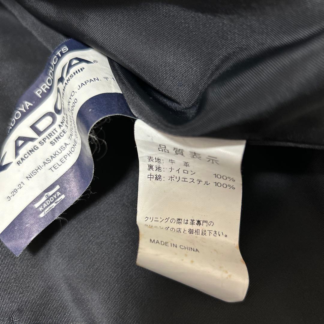 KADOYA⭐︎M カドヤ レザーライダースジャケット シングル 牛革 パテット