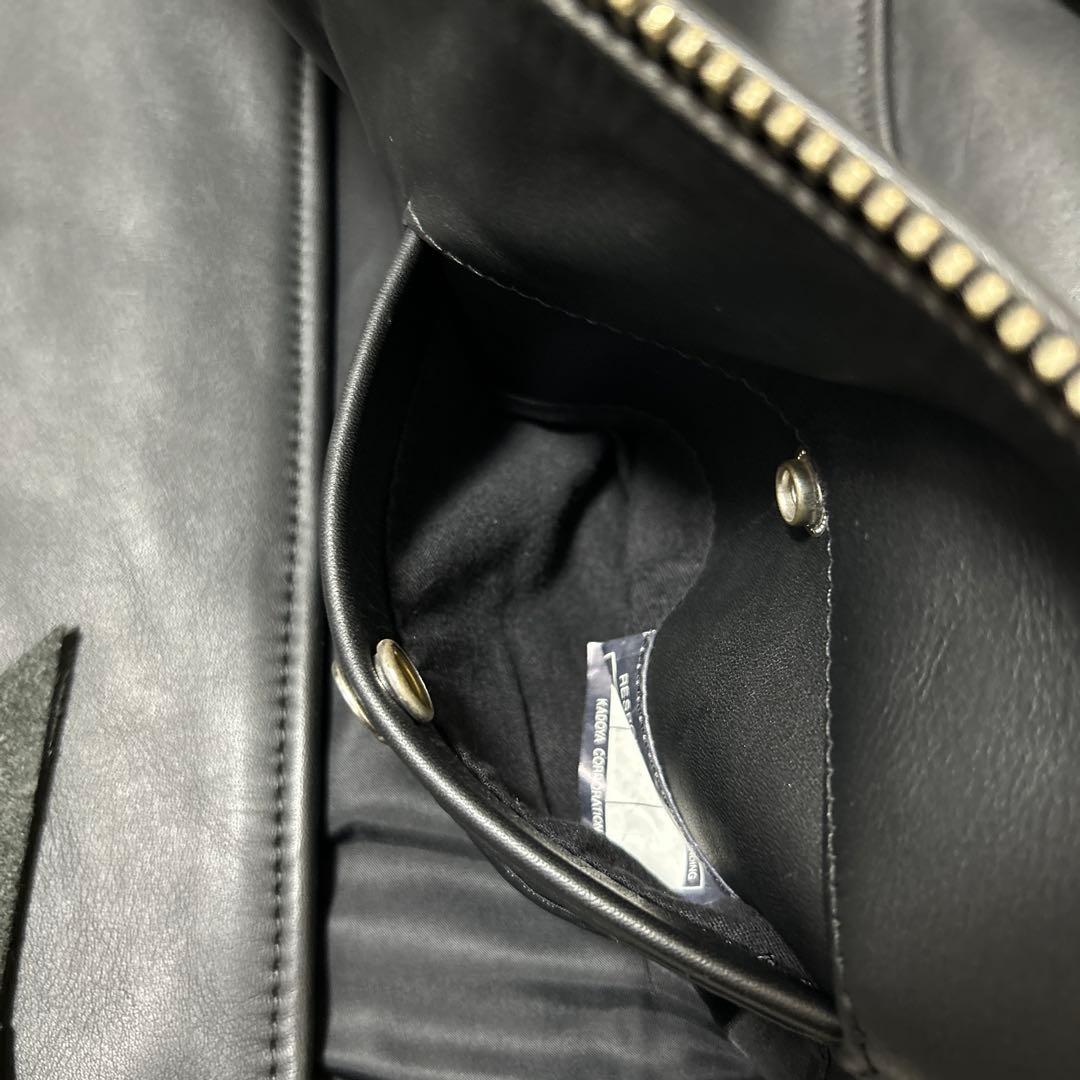 KADOYA⭐︎M カドヤ レザーライダースジャケット シングル 牛革 パテット