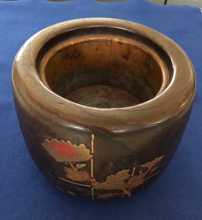 火鉢 蒔絵火鉢