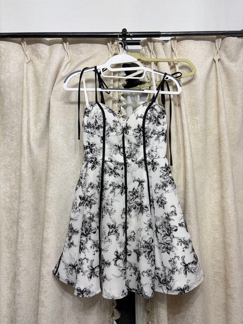 ローブドフルール ドレス フラワープリント ドレス Sサイズ