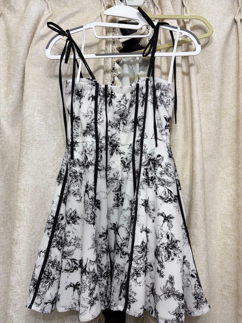 ローブドフルール ドレス フラワープリント ドレス Sサイズ