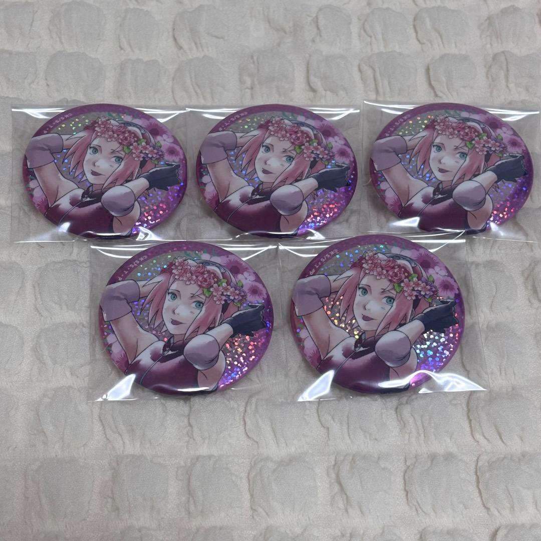 NARUTO アニメイトカフェ グリッター 缶バッジ サクラ