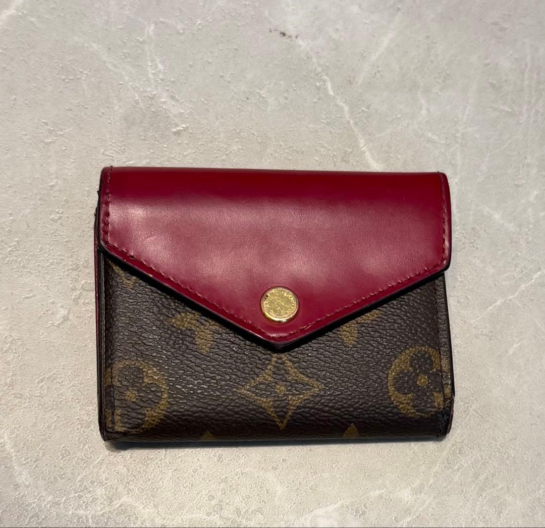 Louis Vuitton 三つ折り財布 ブラウン/レッド