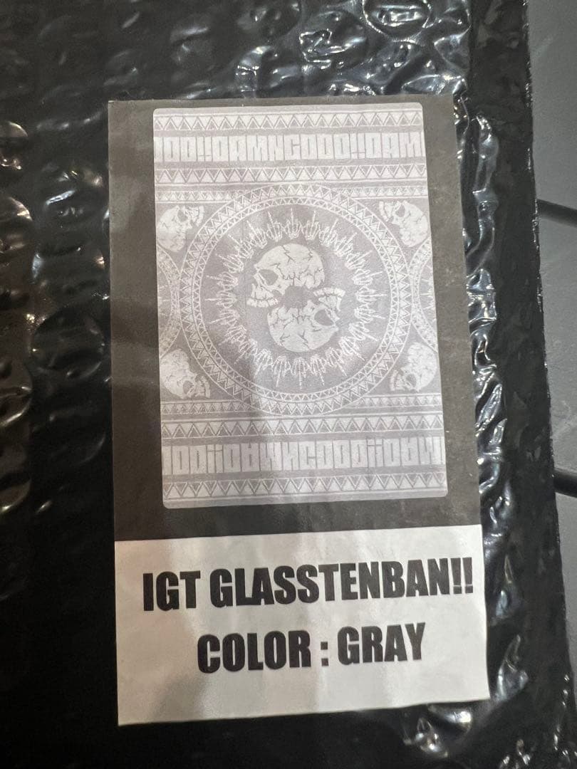 テーブル・チェア・ハンモック GLASS TENBAN!SKULL TRIBAL GRAY damngood