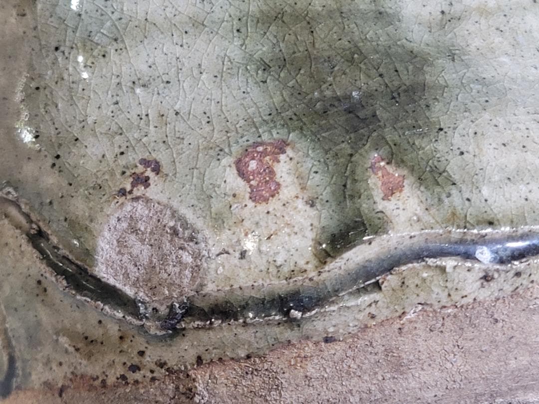 茶道具 伊賀 双耳 花生 古美術 DT403