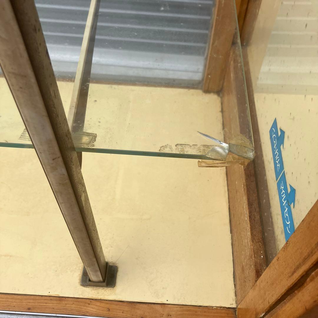 昭和レトロ 昔のたばこ屋さんのカウンターショーケース 飾り棚 アンティーク古家具