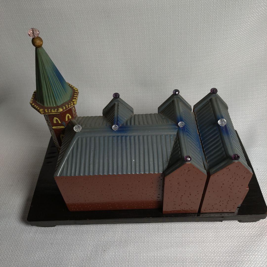 慶應義塾大学校舎モチーフ 卒業記念 オルゴール音確認品 年代物 木製 昭和レトロ