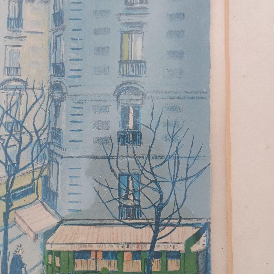 3518）ナタリーシャブリエ　リトグラフ　外国風景　額装