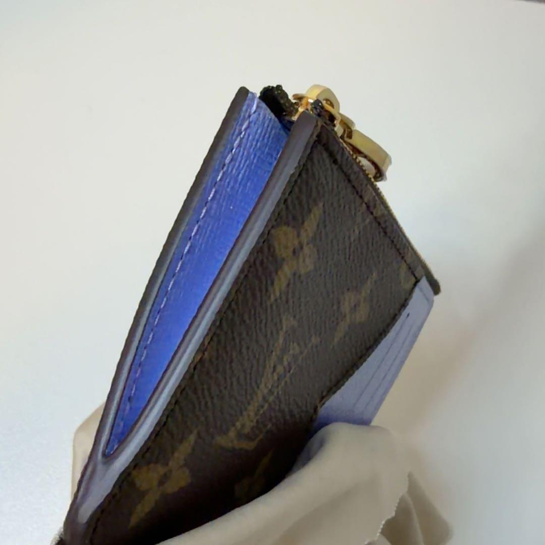 【新品】ルイヴィトン モノグラム ポルトカルト ロミー ブルーフロスト