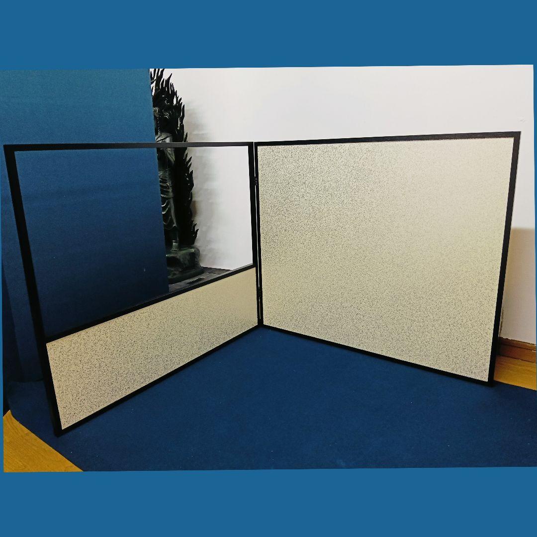 AN38 風呂先屏風 江戸間 片落とし 金砂子 銀砂子 リバーシブル 美品茶道具