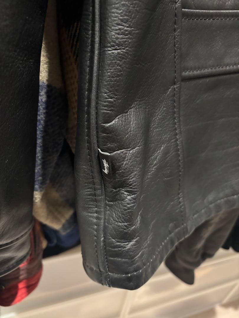 【美品】schott✖️stussy シングルライダースジャケット L