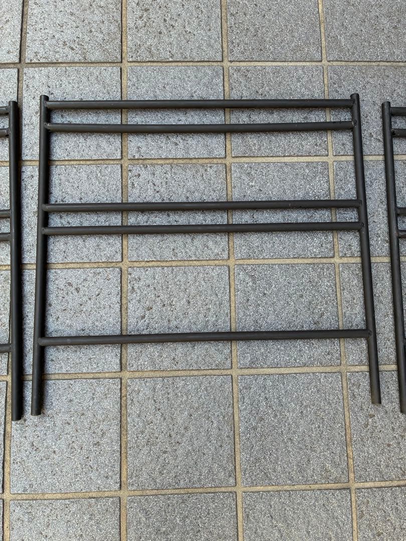 DODテキーラアイアンテーブル脚3つ+手作り棚板+カバーset