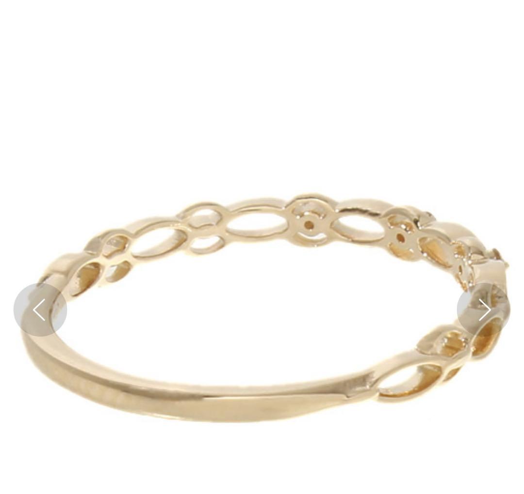 agete K10 デザインリング　イエローゴールド　11号