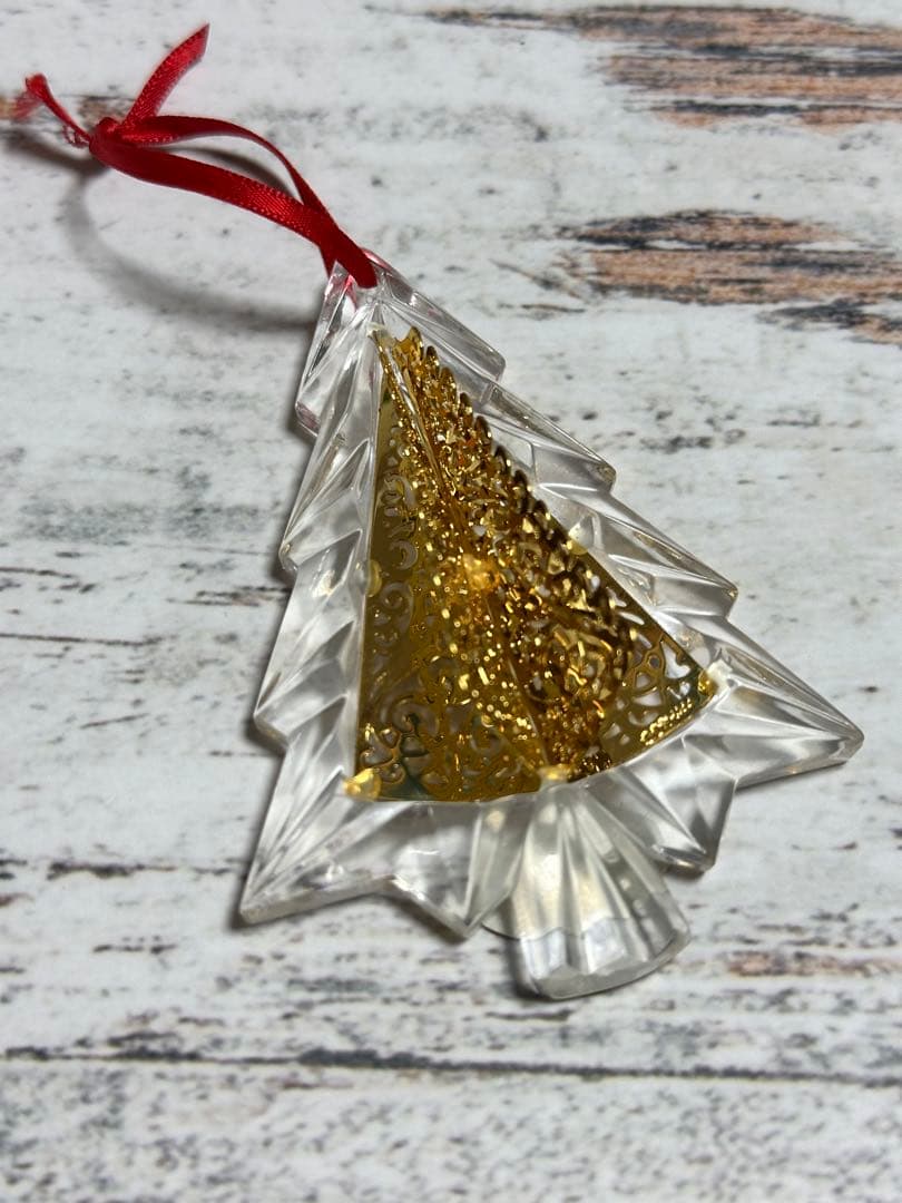 gorham クリスマスツリー クリスタルガラス ゴールド　ドイツ製