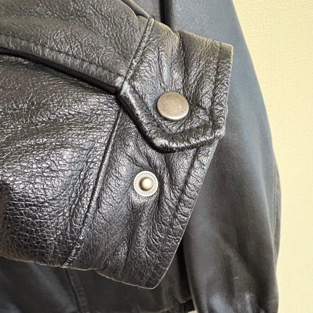 Croft Barrow レザージャケット シングル 革ジャン 本革 ライダース