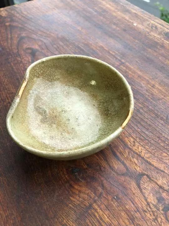 ◆137◆　江戸時代　古黄瀬戸盃　骨董品　発掘品　ぐい吞み