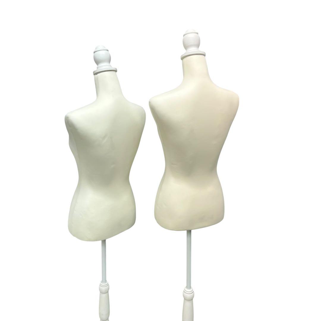 【2体セット】レディース トルソー 布 木製 猫脚 婦人用 女性用