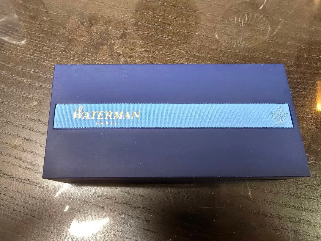 Waterman 万年筆 黒 金属製 専用ケース付　18K　極美品