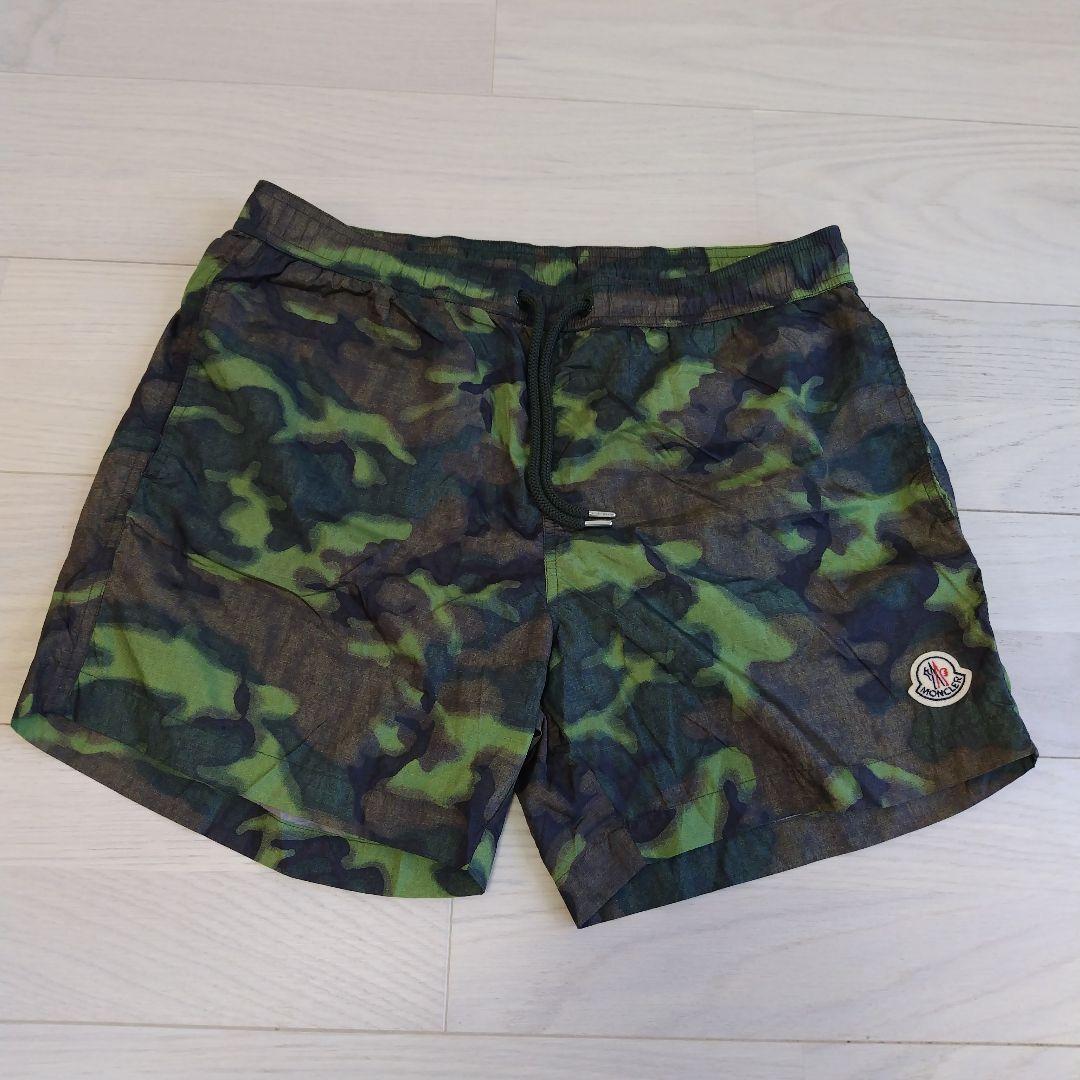 ⑮ モンクレール スイム パンツ 迷彩柄 Lサイズ