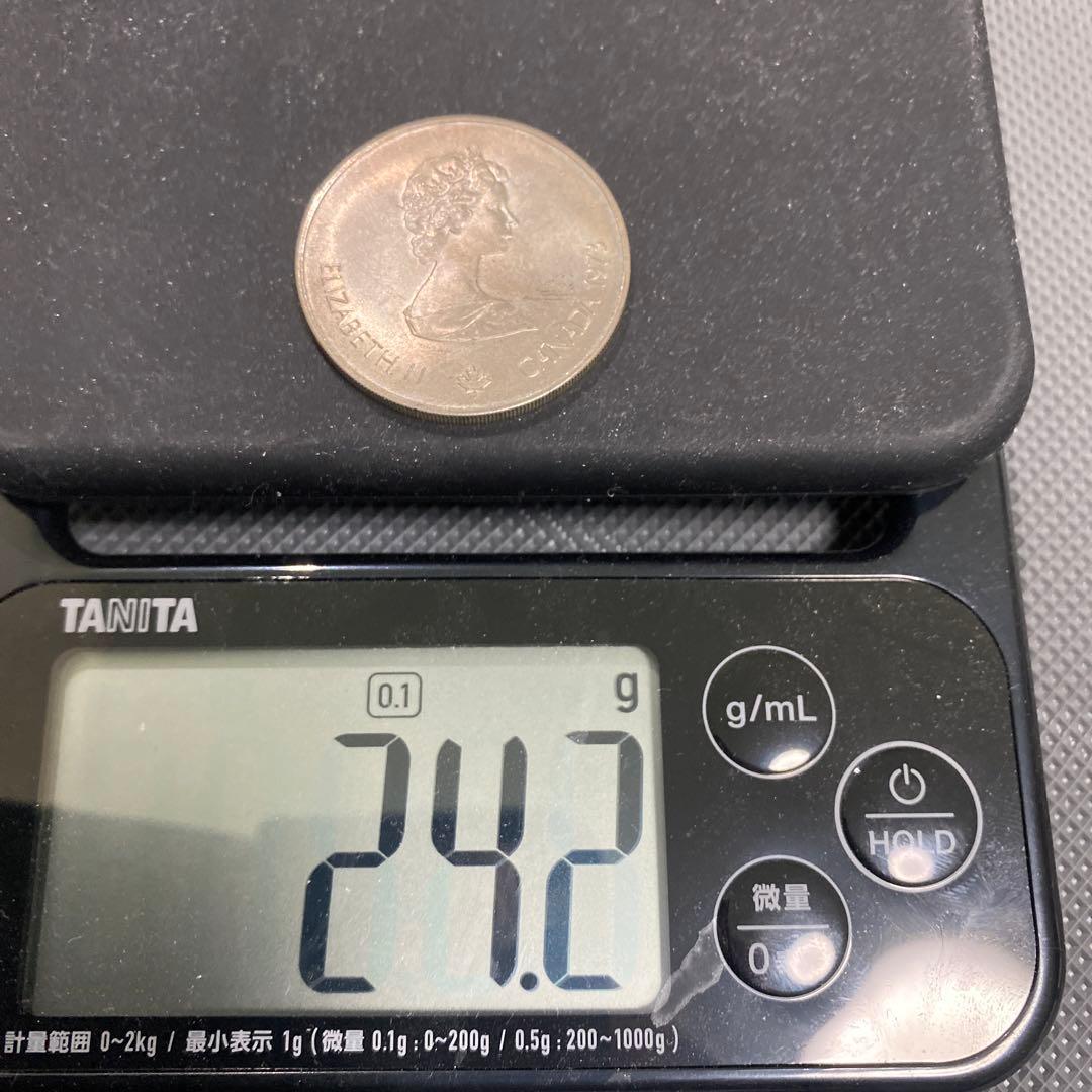 ヒ*ス様 カナダ 1973年 エリザベス2世 5ドル銀貨