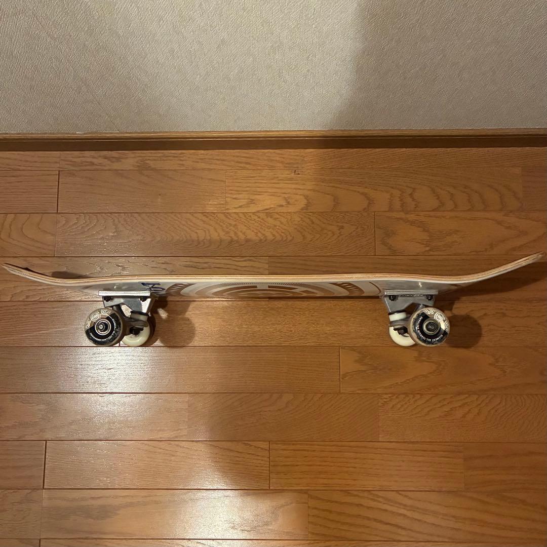 【8インチ】 ELEMENT スケートボード コンプリート ホワイト/ゴールド