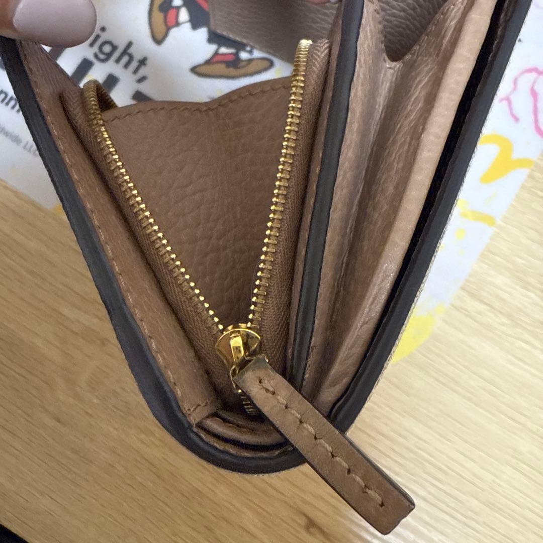 GUCCI グッチ マーモント GG柄 2つ折り 財布 ピンクベージュ