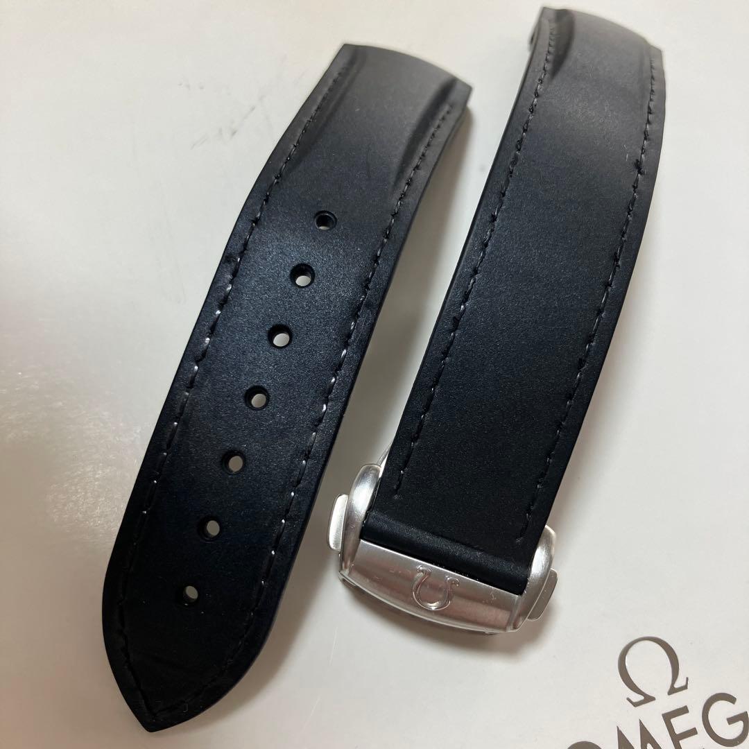 OMEGA ブラック ラバーベルト バックル 20mm オメガ