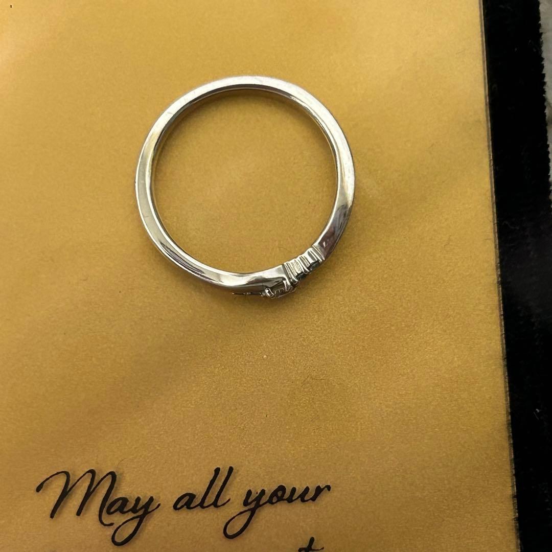 TAKE UP 7号　ダイヤモンドリング　アイスブルーダイヤモンドリング